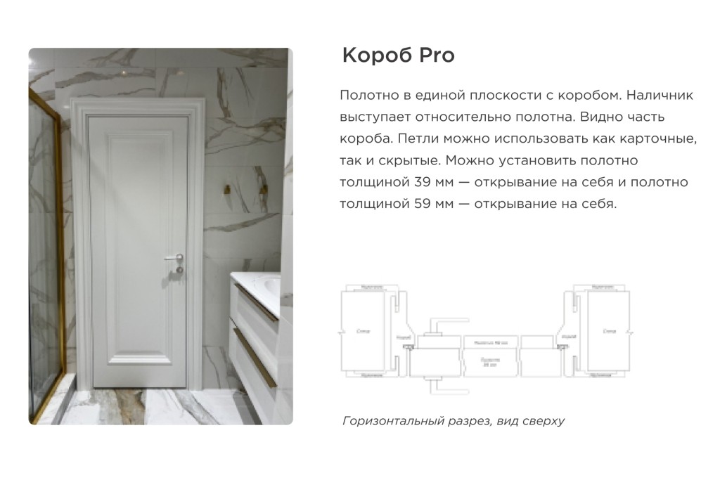 Короб Pro с полотном в одной плоскости